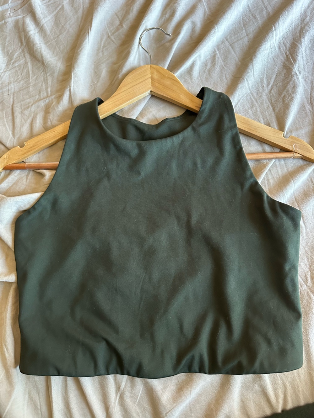 Girlfriend Collective Green Terrace Dylan Sports Bra Crop Top Size Large